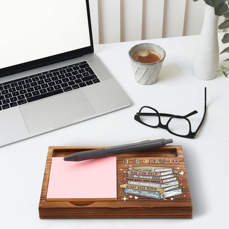 akeke It's Okay to Sticky Notes Holder, Mental Health Matter, Positive, Motivational, Mental Health Awareness Gifts for Coworkers, Women, Colleagues, Boss, Self-Stick Note Pad Holders GAA65 - Image 5